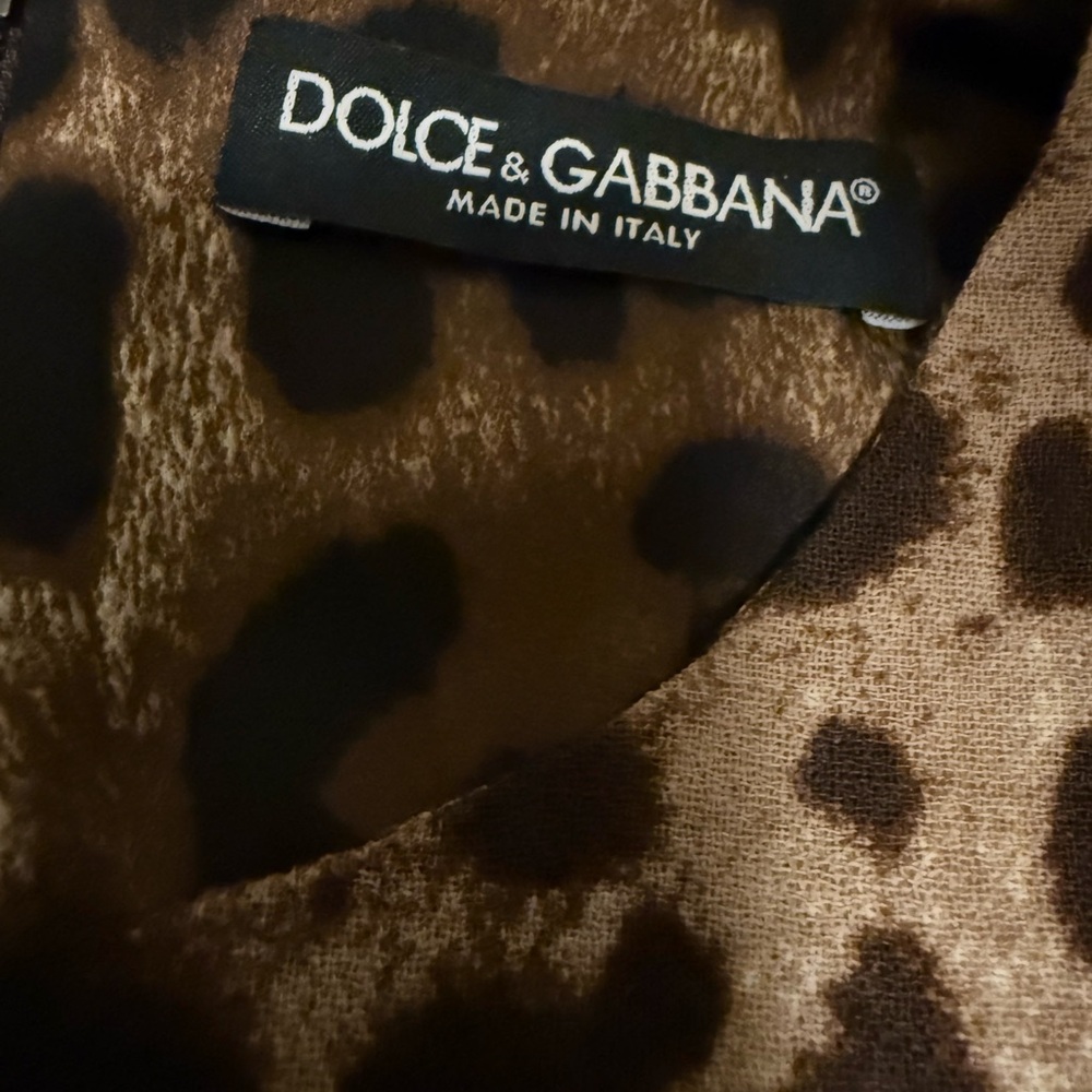 Dolce & Gabbana Brown Leopard Print Blouse